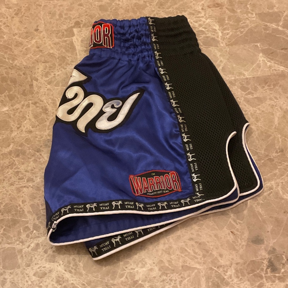 Warrior Men's Athletic Shorts in Blue and Black